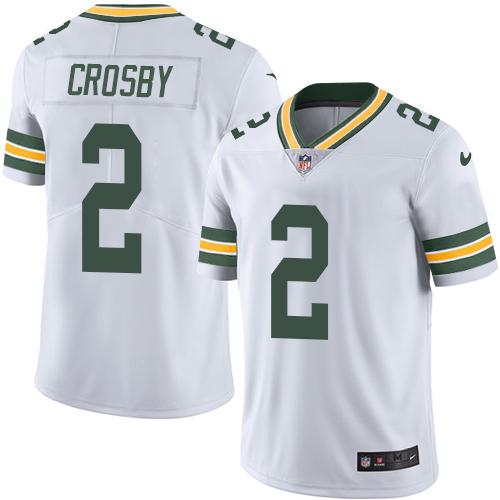 2019 men Green Bay Packers #2 Crosby White Nike Vapor Untouchable Limited NFL Jersey